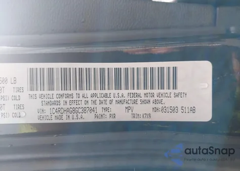 2016 Dodge Durango Sxt из США, поврежденный, VIN 1C4RDHAG8GC387041